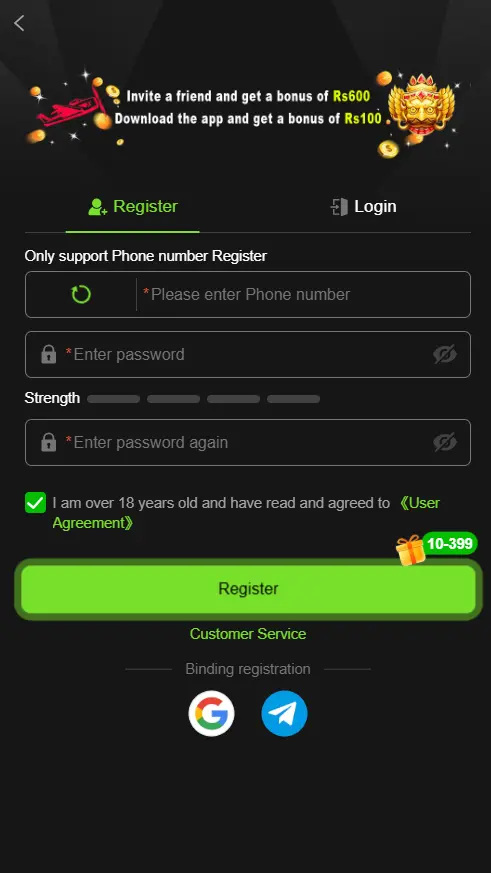 VK999 GAME REGISTRATION IMAGE